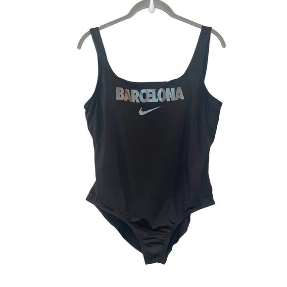 NIKE CITY SERIES U-BACK ONE-PIECE‎ Swimsuit Black Barcelona NESSA306-081 L - Picture 1 of 6